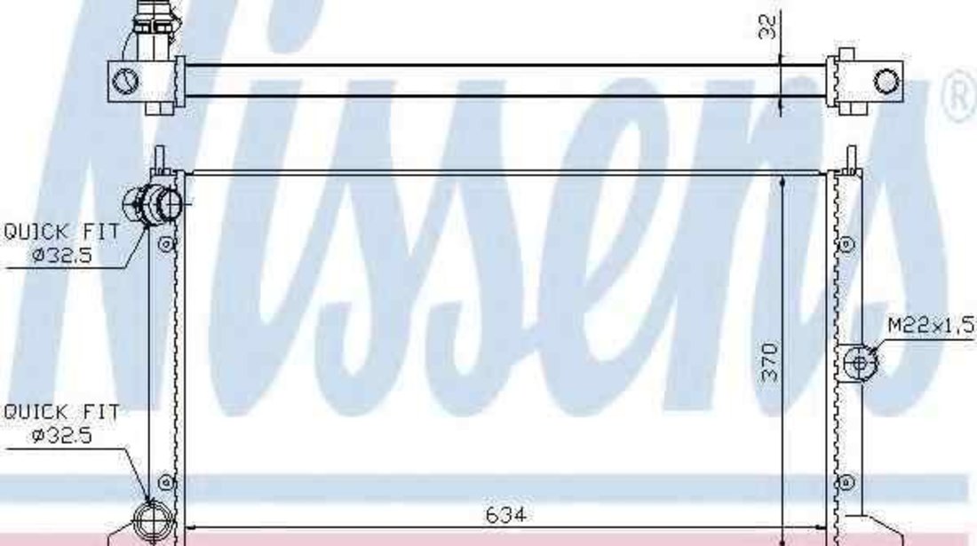 Radiator apa racire motor SEAT ALHAMBRA (7V8, 7V9) NISSENS 67304