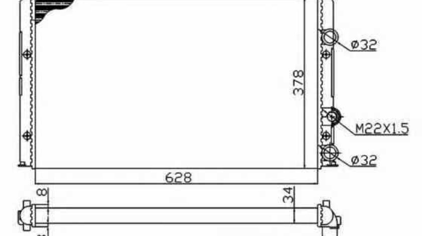 Radiator apa racire motor SEAT AROSA 6H NRF 50457A