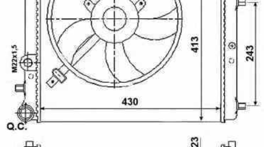 Radiator apa racire motor SKODA FABIA 6Y2 NRF 53021