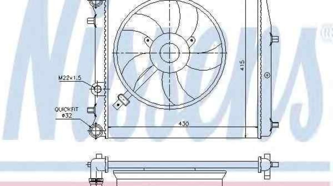 Radiator apa racire motor SKODA FABIA Combi (6Y5) NISSENS 64103