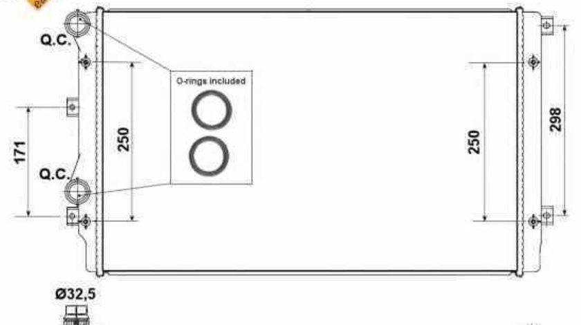 Radiator apa racire motor SKODA YETI 5L NRF 53406