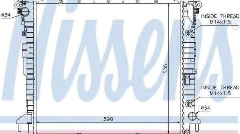 Radiator apa racire motor SSANGYONG RODIUS NISSENS 64317