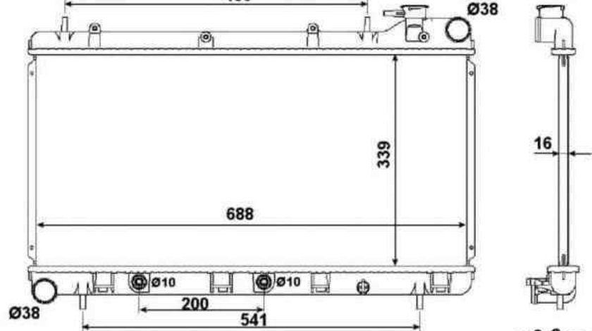 Radiator apa racire motor SUBARU FORESTER (SF) NRF 58372