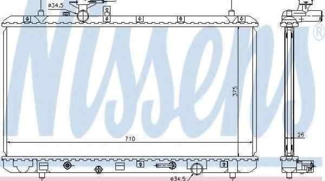 Radiator apa racire motor SUZUKI SX4 (EY, GY) NISSENS 64205