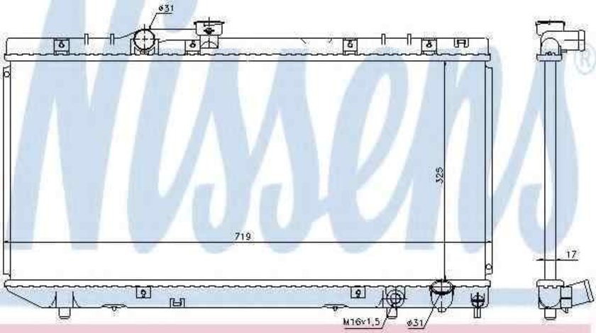 Radiator apa racire motor TOYOTA CELICA Cabriolet (AT18_, ST18_) NISSENS 64775