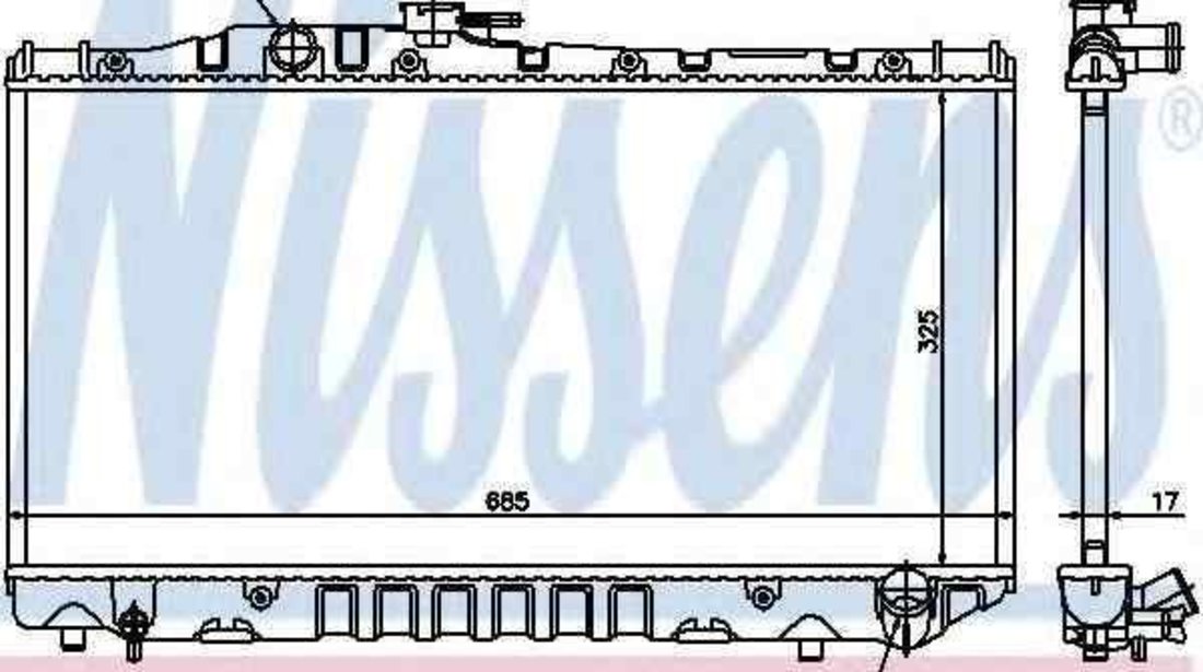 Radiator apa racire motor TOYOTA CELICA cupe (ST16_, AT16_) NISSENS 64712