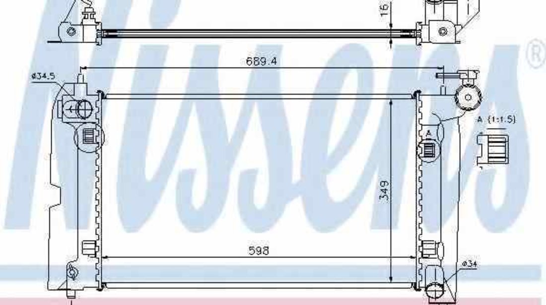 Radiator apa racire motor TOYOTA COROLLA ZZE12 NDE12 ZDE12 NISSENS 64646A