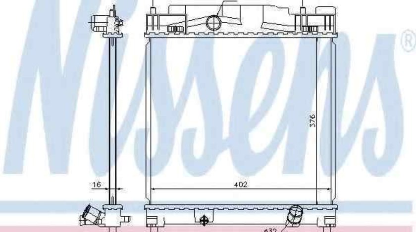 Radiator apa racire motor TOYOTA IQ (KPJ1_, NGJ1_, KGJ1_, NUJ1_) NISSENS 646816