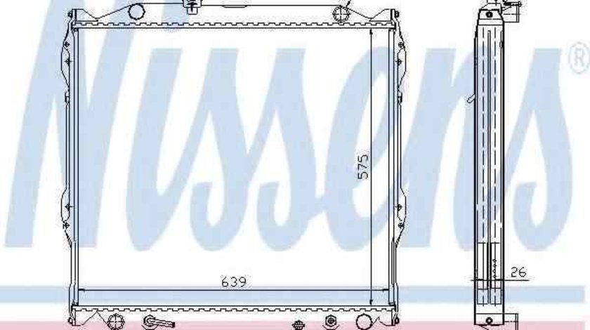 Radiator apa racire motor TOYOTA LAND CRUISER 90 (_J9_) NISSENS 647551