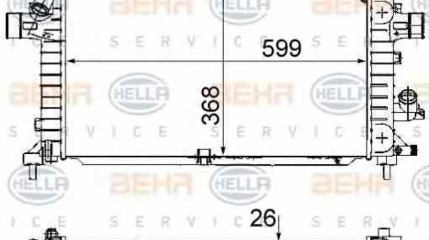 Radiator apa racire motor VAUXHALL ASTRA Mk V H hatchback HELLA 8MK 376 745-791