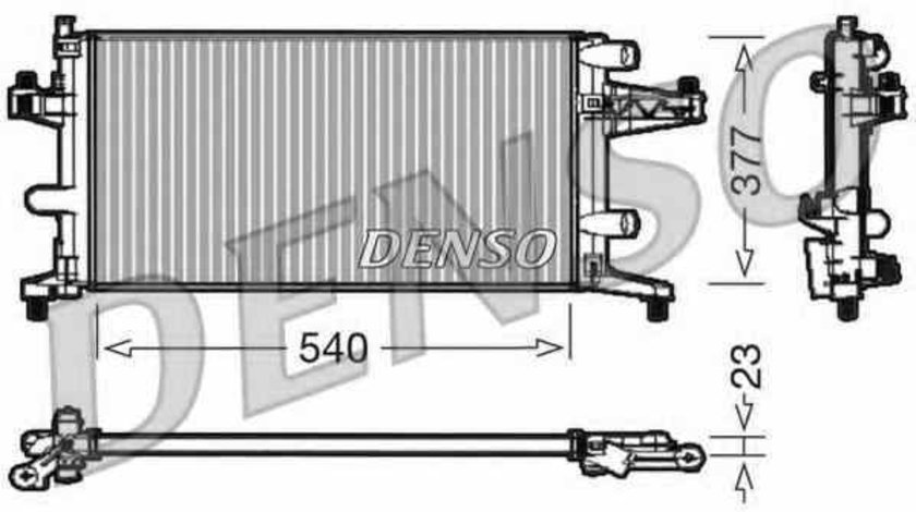 Radiator apa racire motor VAUXHALL TIGRA TwinTop Producator DENSO DRM20040