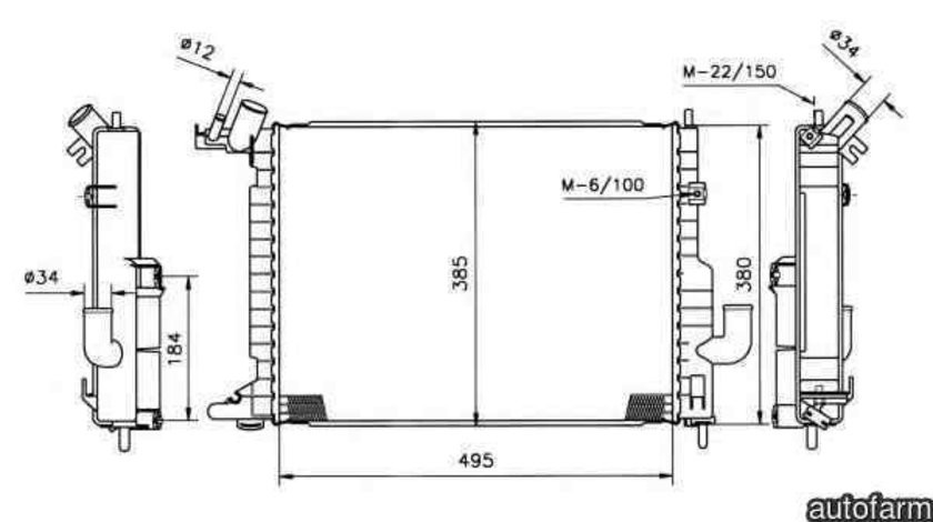 Radiator apa racire motor VAUXHALL VECTRA (B) NRF 50221