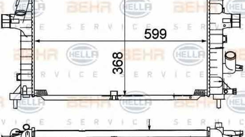 Radiator apa racire motor VAUXHALL ZAFIRA Mk II B M75 HELLA 8MK 376 781-041