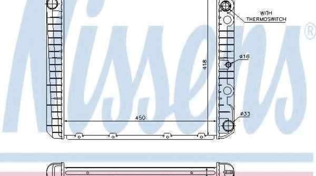 Radiator apa racire motor VOLVO 240 Kombi (P245) NISSENS 65525A