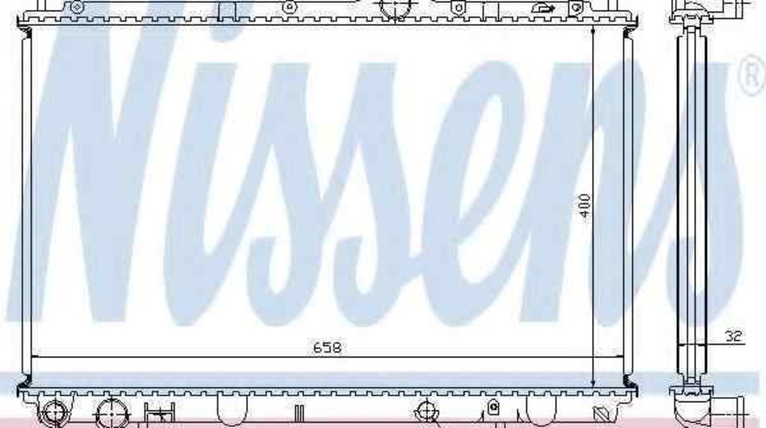 Radiator apa racire motor VOLVO S40 I (VS) NISSENS 62858A