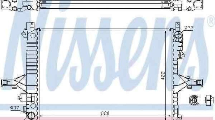 Radiator apa racire motor VOLVO V70 II (SW) NISSENS 65557A