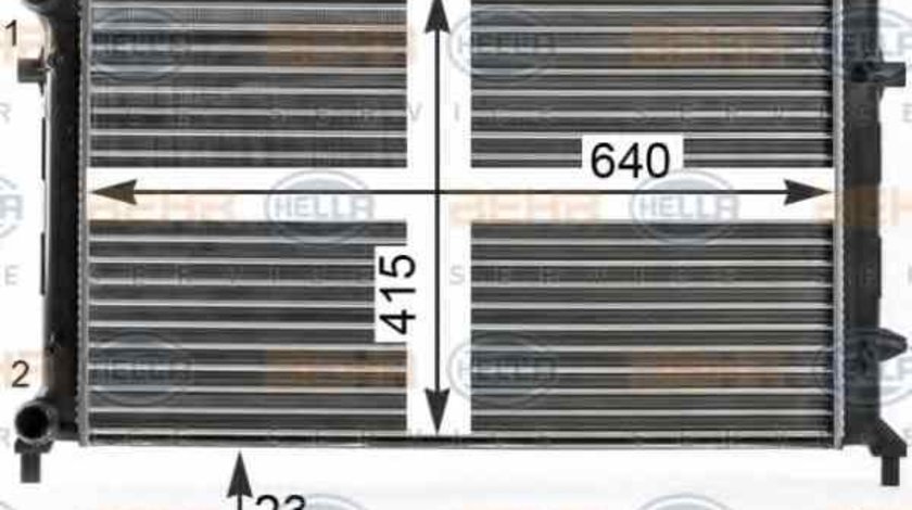 Radiator apa racire motor VW (FAW) CADDY caroserie HELLA 8MK 376 700-494