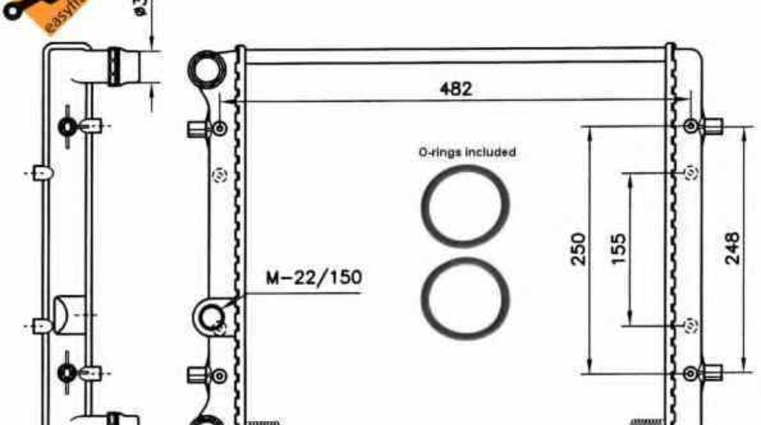 Radiator apa racire motor VW GOLF IV 1J1 NRF 509530