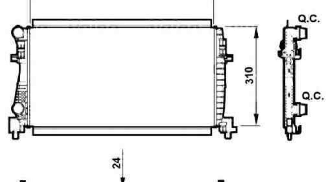 Radiator apa racire motor VW GOLF VII combi (BA5) NRF 58438