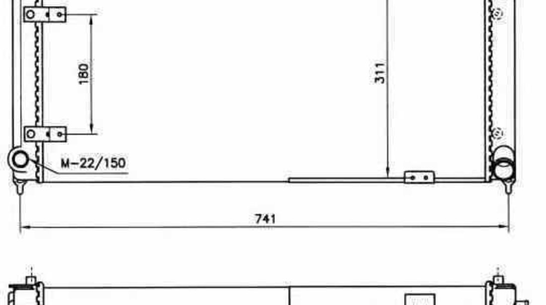 Radiator apa racire motor VW JETTA II 19E 1G2 165 NRF 58712