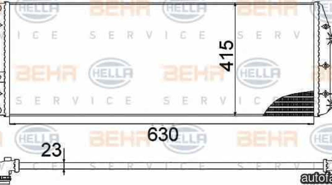 Radiator apa racire motor VW POLO 9N HELLA 8MK 376 717-701