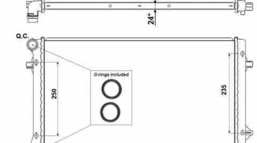 Radiator apa racire motor VW TOURAN 1T1 1T2 NRF 53405