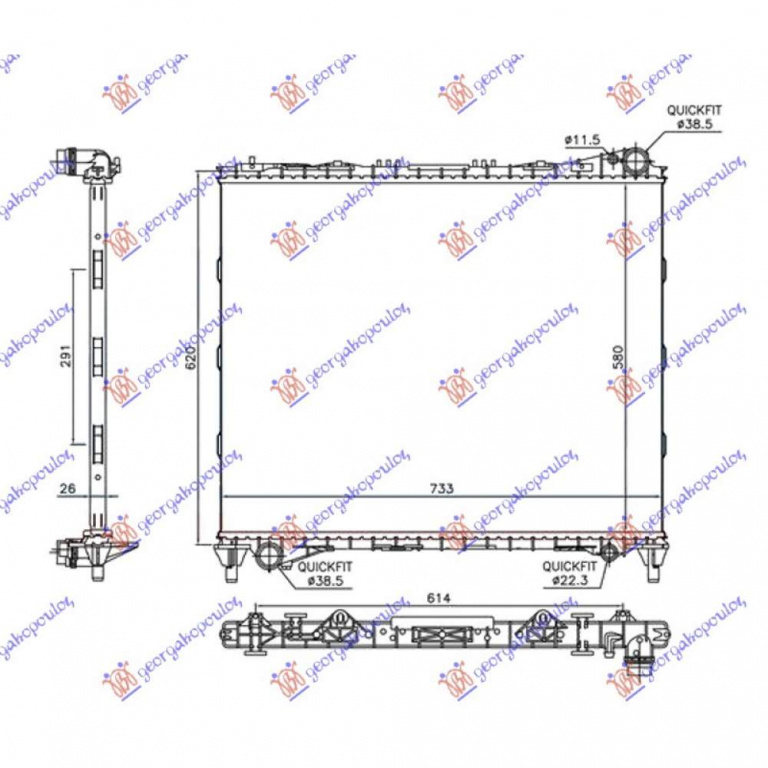 Radiator Apa - Range Rover 1999 , Lr062424