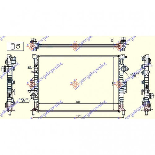 Radiator Apa - Range Rover Evoque 2011 , Lr039623