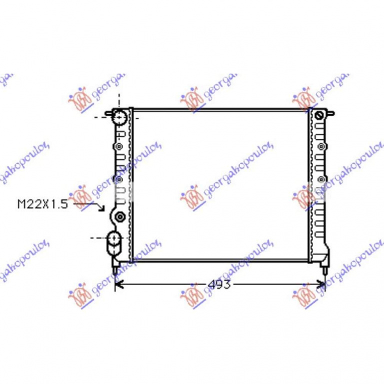 Radiator Apa - Renault Clio 1990 , 7700806575