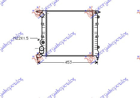 Radiator Apa - Renault Clio 1990 , 7701034768