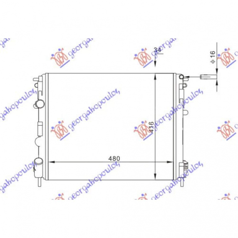 Radiator Apa - Renault Clio 2001 , 7700430784