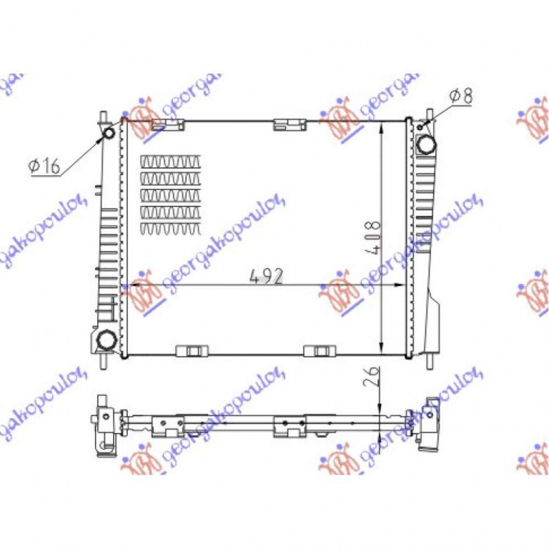 Radiator Apa - Renault Clio 2009 , 8200468931