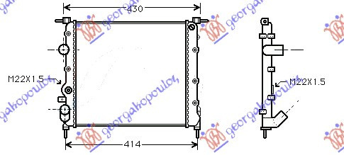 Radiator Apa - Renault Clio1998 1999 , 7