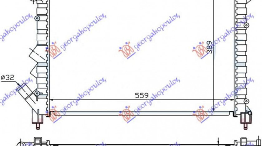 Radiator Apa - Renault Espace 1992 , 7700821910