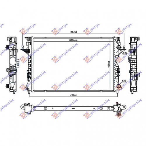 Radiator Apa - Renault Espace 2003 , 8200292771