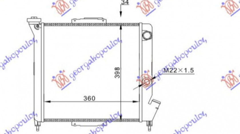 Radiator Apa - Renault Express 1988 , 7700773968