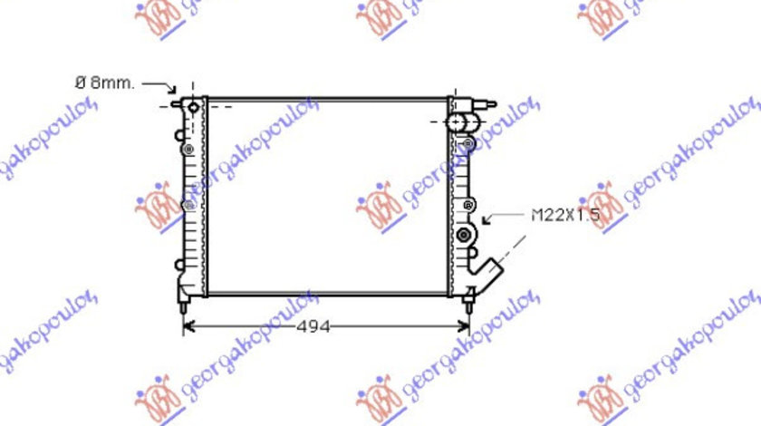 Radiator Apa - Renault Express 1992 , 6006000709