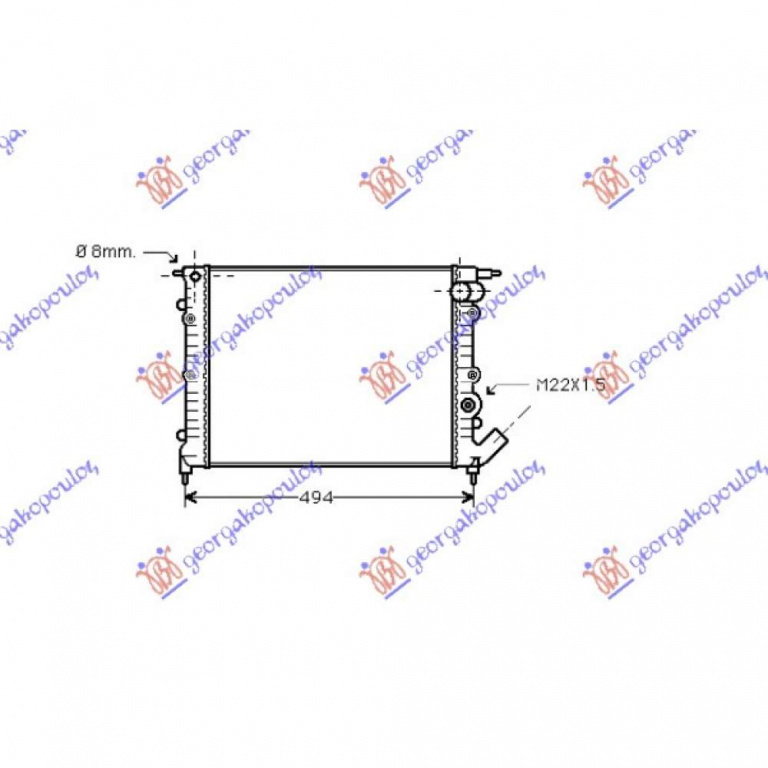 Radiator Apa - Renault Express 1995 , 6006000709