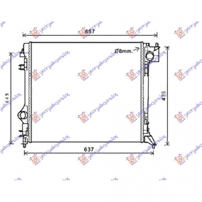Radiator Apa - Renault Kadjar 2015 , 21410-4ed1a