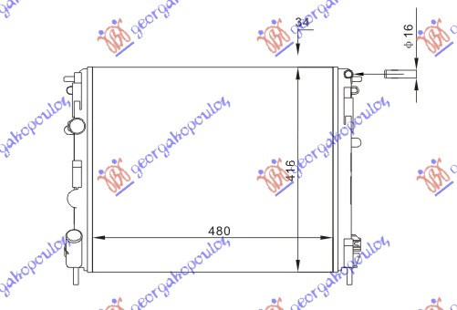 Radiator Apa - Renault Kangoo 1998 , 7700430784