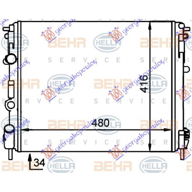 Radiator Apa - Renault Kangoo 1998 , 8200049080