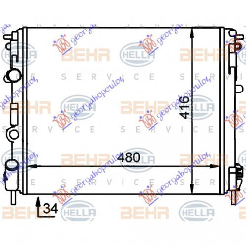 Radiator Apa - Renault Kangoo 1998 , 8200049080