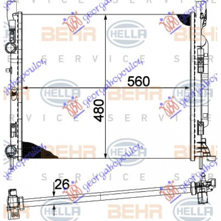 Radiator Apa - Renault Kangoo 2013 , 4155000102