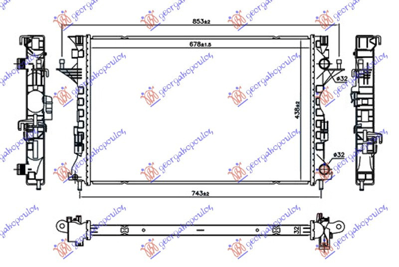 Radiator Apa - Renault Laguna 2000 , 8200292771