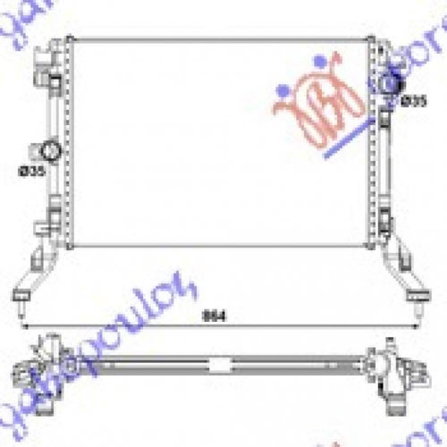Radiator Apa - Renault Laguna 2007 , 21410-0001r