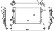 Radiator apa Renault LAGUNA cupe (DT0/1) 2008-2016...