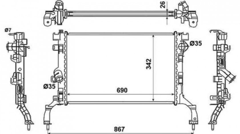 Radiator apa Renault LAGUNA cupe (DT0/1) 2008-2016 #2 123174O