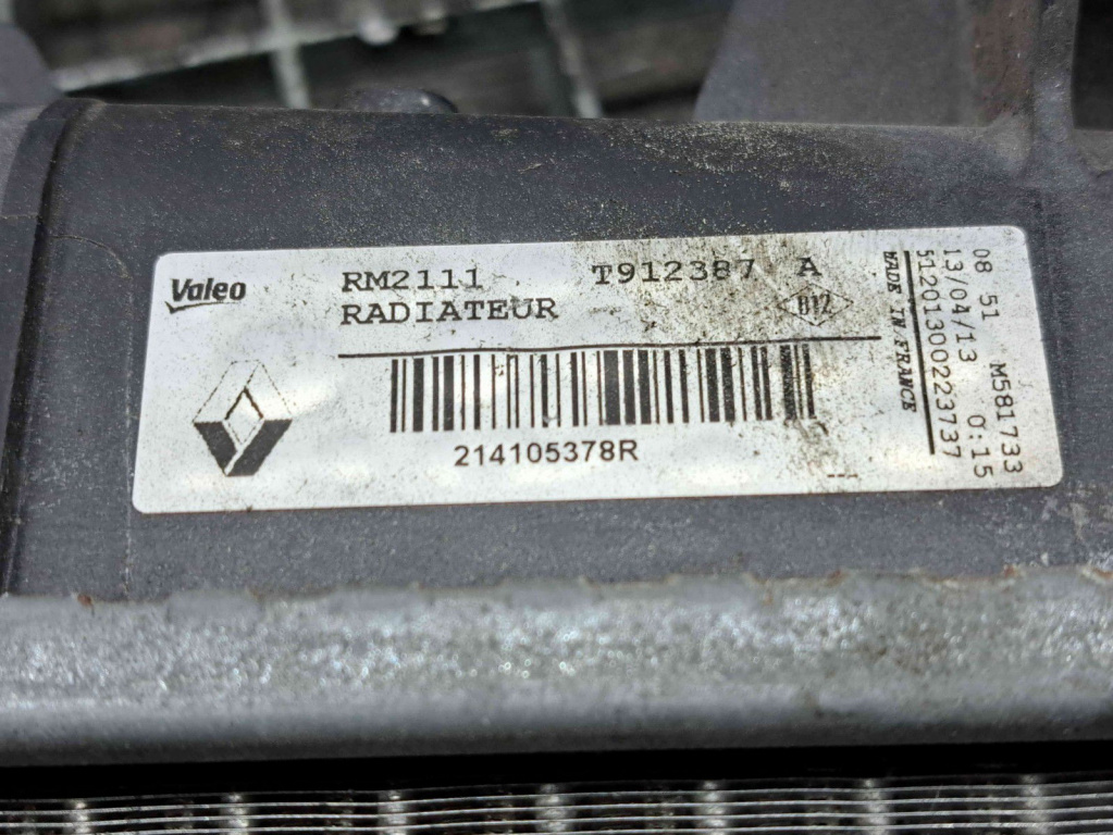Radiator apa Renault Megane 3 Combi [Fabr 2008-2015] 214105378R 1.5 DCI K9K636 1.5 DCI K9K636 81KW / 110CP