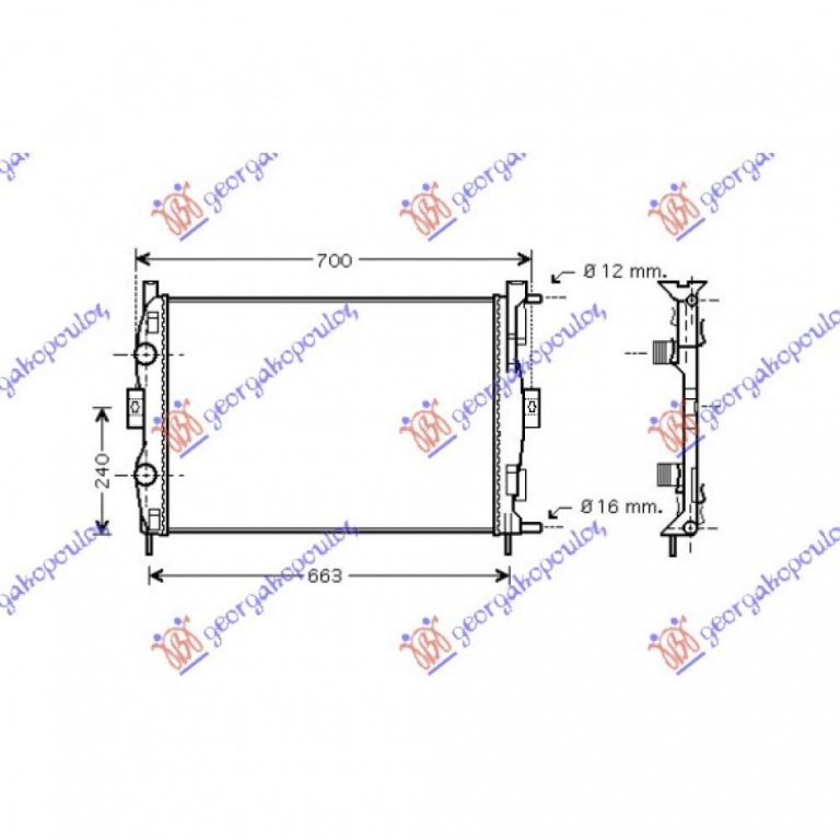 Radiator Apa - Renault Megane Cabrio 2003 , 8200115541