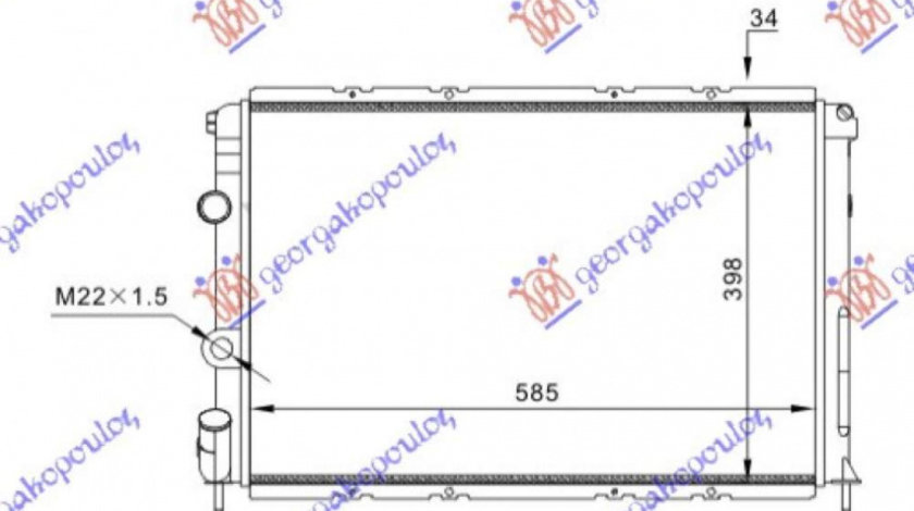 Radiator Apa - Renault Megane Coupe-Cabrio 1996 , 7700838133